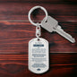 Grandson Dog Tag Keychain - Straighten your crown (128.dk.001)