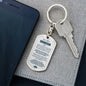 Grandson Dog Tag Keychain - Straighten your crown (128.dk.001)
