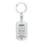 Grandson Dog Tag Keychain - Straighten your crown (128.dk.001)