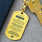 Grandson Dog Tag Keychain - Straighten your crown (128.dk.001)
