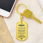 Grandson Dog Tag Keychain - Straighten your crown (128.dk.001)