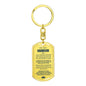 Grandson Dog Tag Keychain - Straighten your crown (128.dk.001)