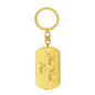 Grandson Dog Tag Keychain - Straighten your crown (128.dk.001)