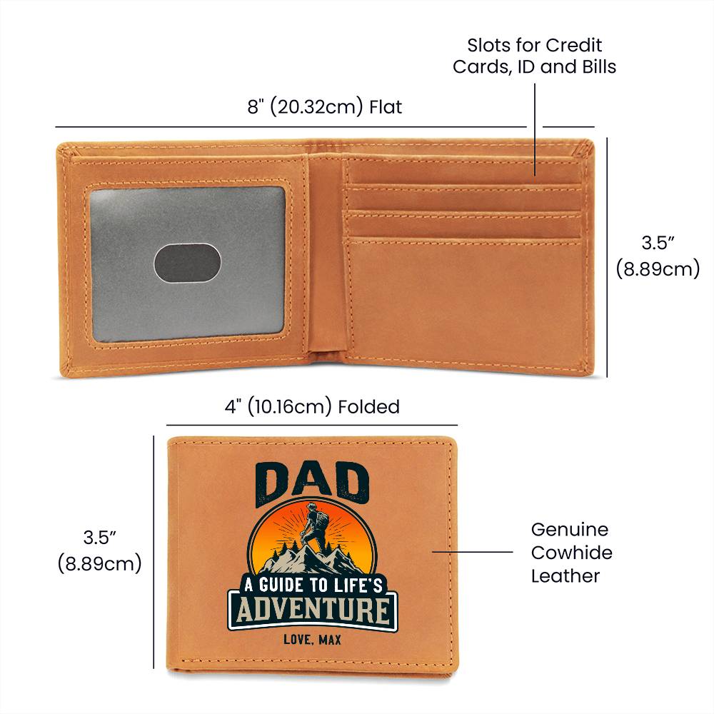 Dad Wallet Personalized - A Guide to Life's Adventure (d.1.wlp)