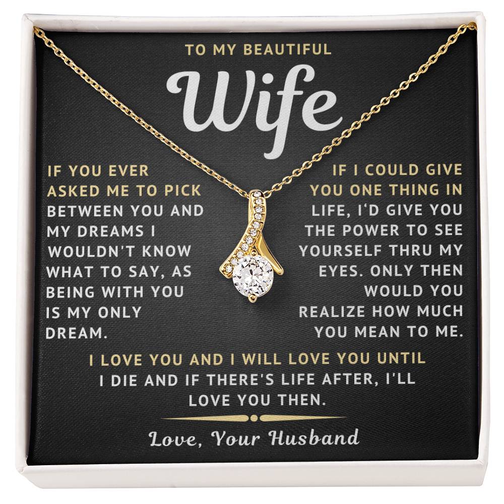 To My Beautiful Wife Necklace - Only Dream (189.lk.029-10)