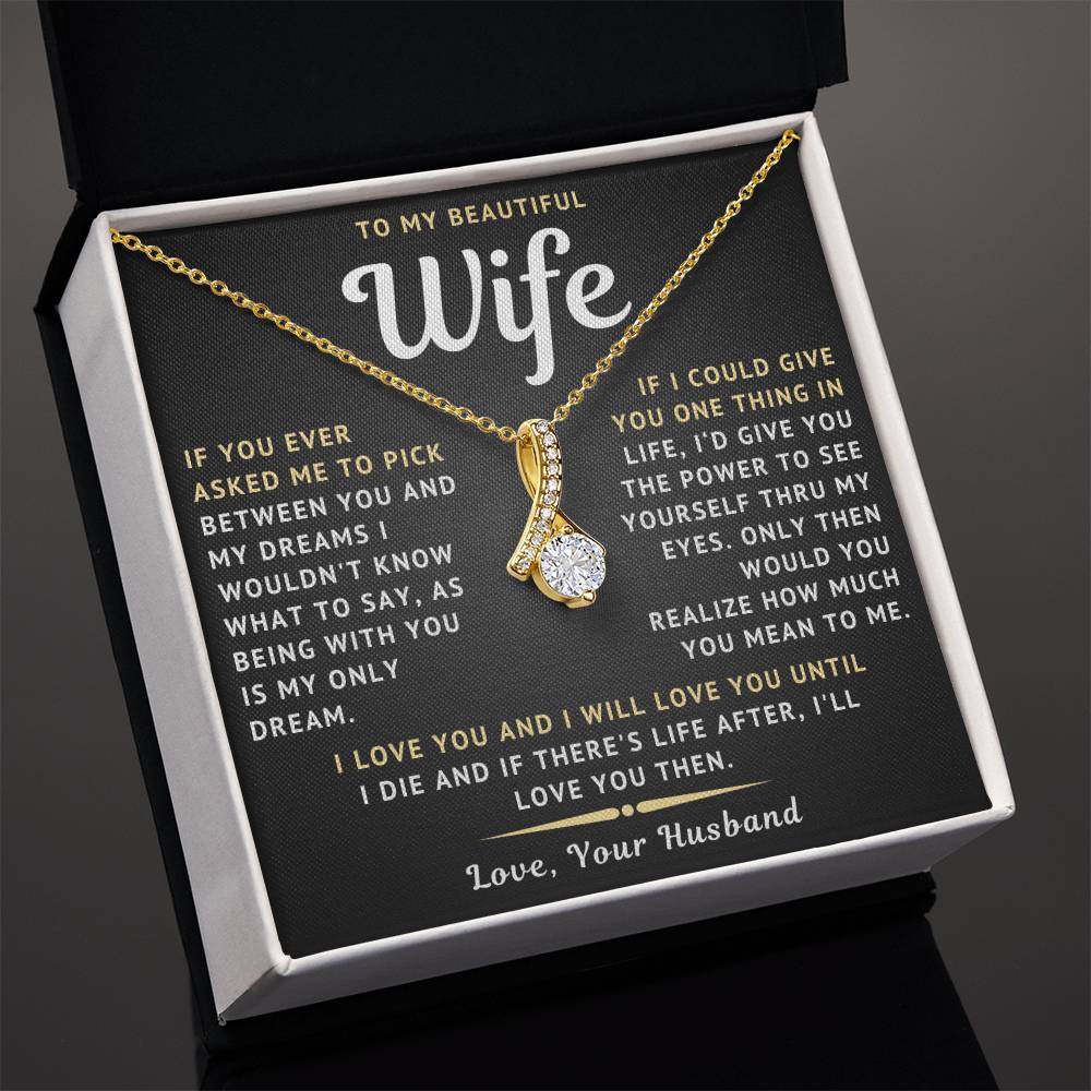 To My Beautiful Wife Necklace - Only Dream (189.lk.029-10)