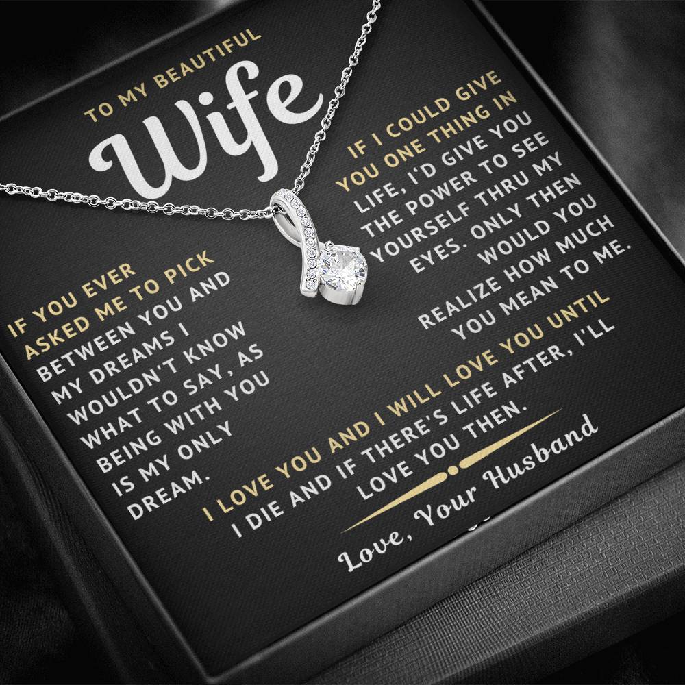 To My Beautiful Wife Necklace - Only Dream (189.lk.029-10)