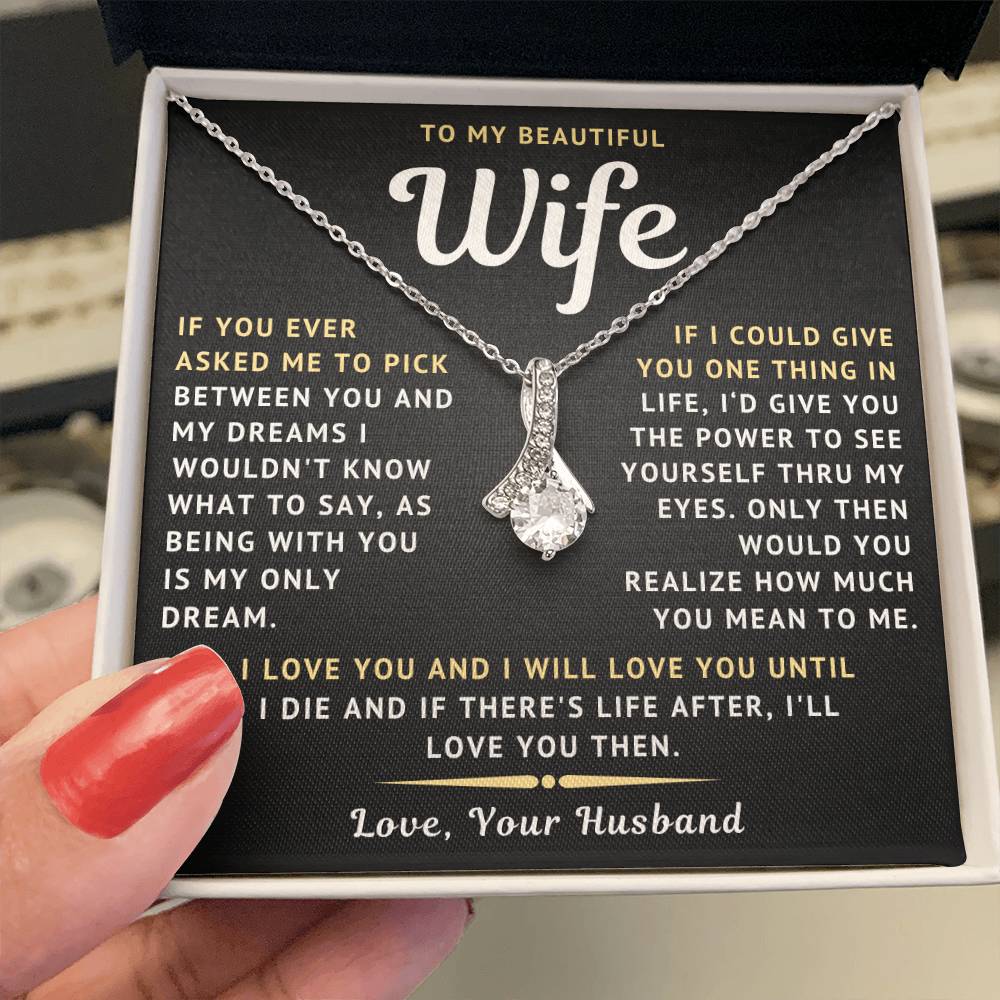 To My Beautiful Wife Necklace - Only Dream (189.lk.029-10)