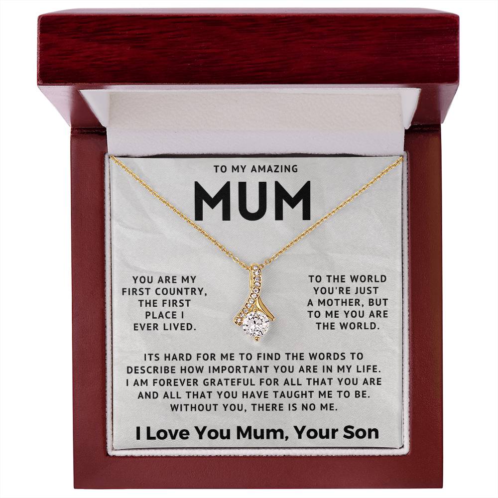 My Amazing Mum Necklace - You Are My World, Your Son (m.009.al)