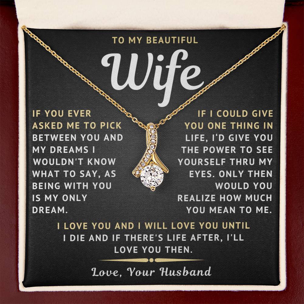 To My Beautiful Wife Necklace - Only Dream (189.lk.029-10)