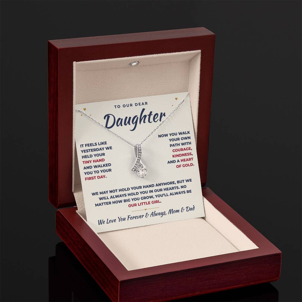 To Our Daughter Necklace From Mom & Dad – You'll Always Be Our Little Girl