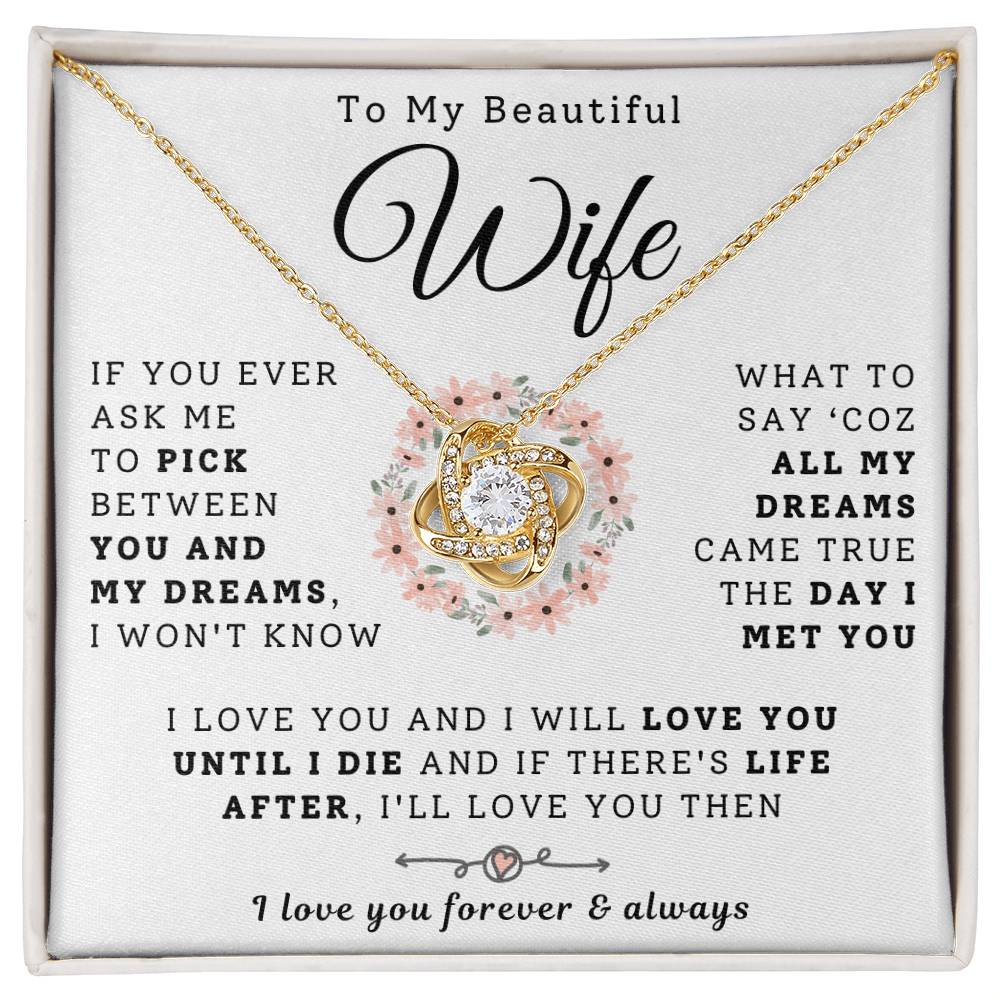To My Beautiful Wife Necklace - Dreams Came True (189.lk.029-1)