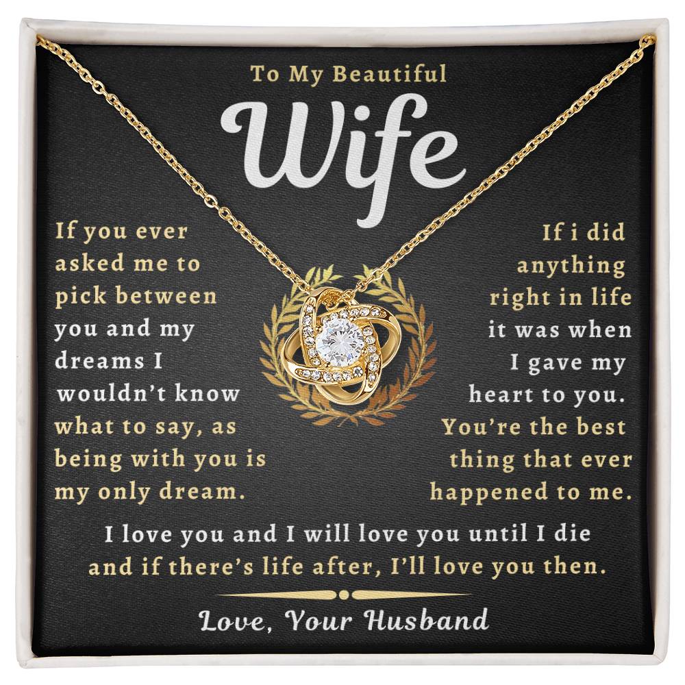 To My Beautiful Wife Necklace - Only Dream (189.lk.029-11)