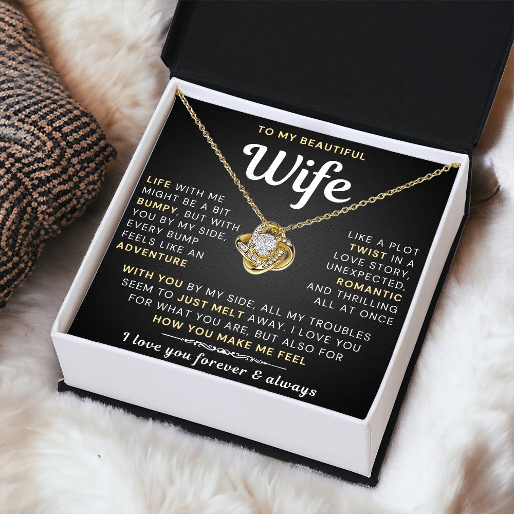 My Beautiful Wife Necklace - Life bumpy but adventurous (189.lk.034-5)