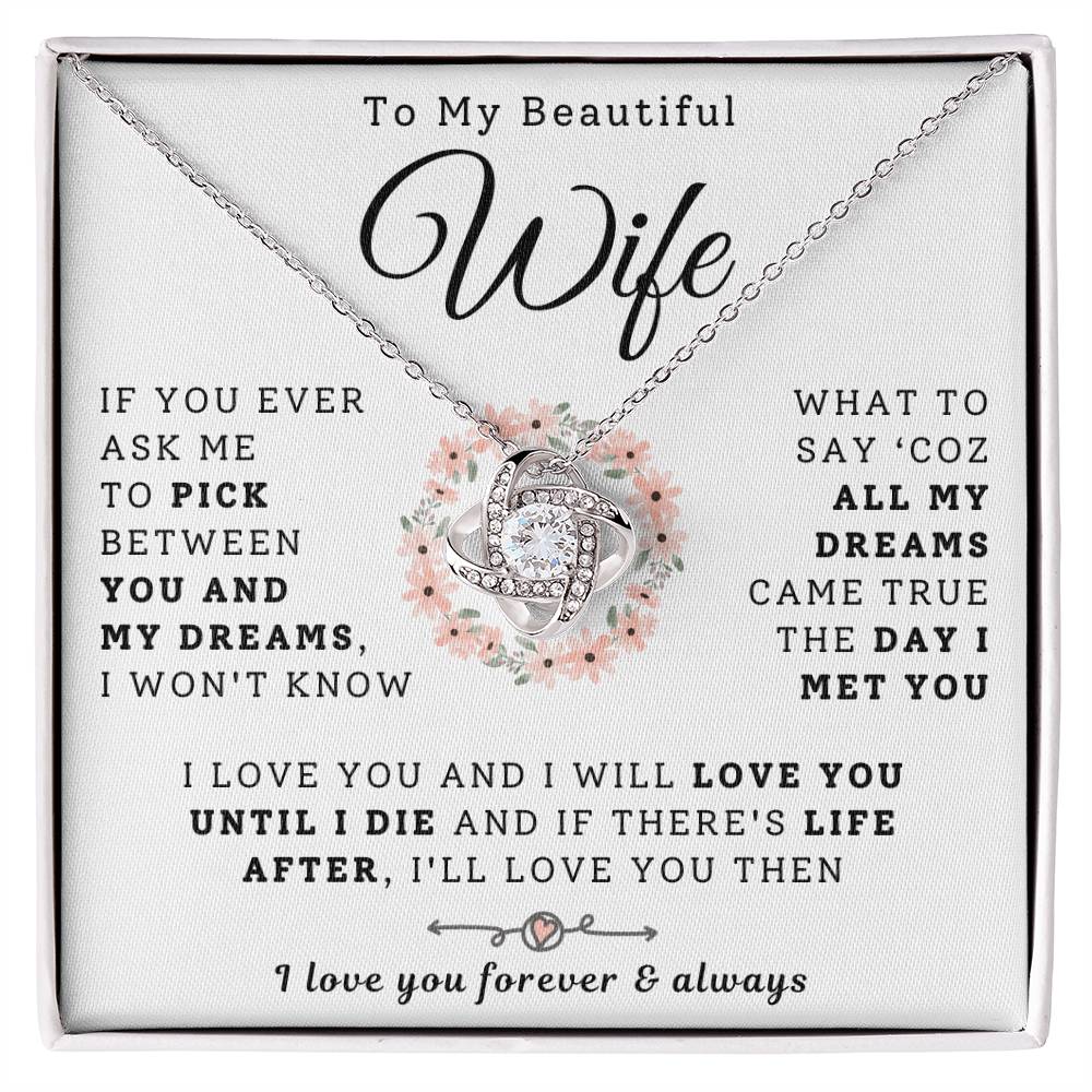 To My Beautiful Wife Necklace - Dreams Came True (189.lk.029-1)