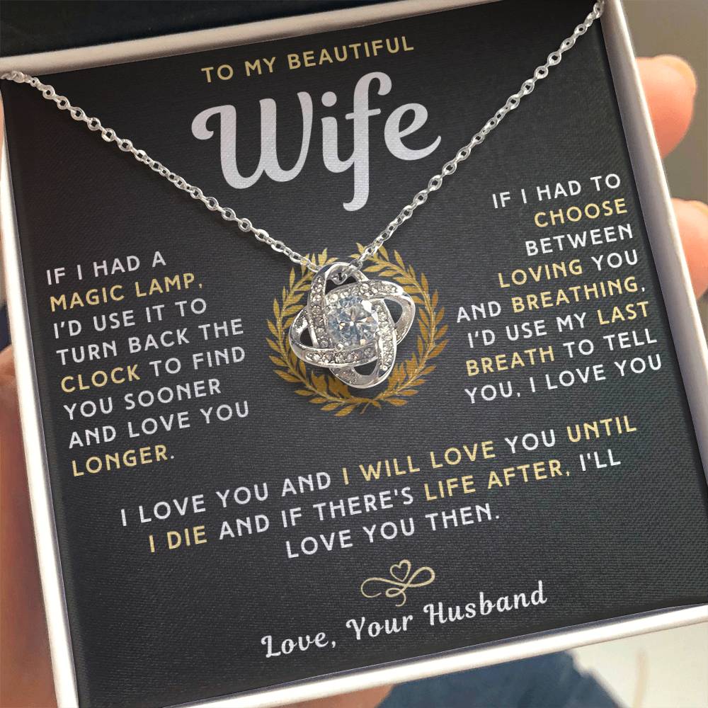To My Beautiful Wife Necklace - If I had a magic lamp (189.lk.030-5)