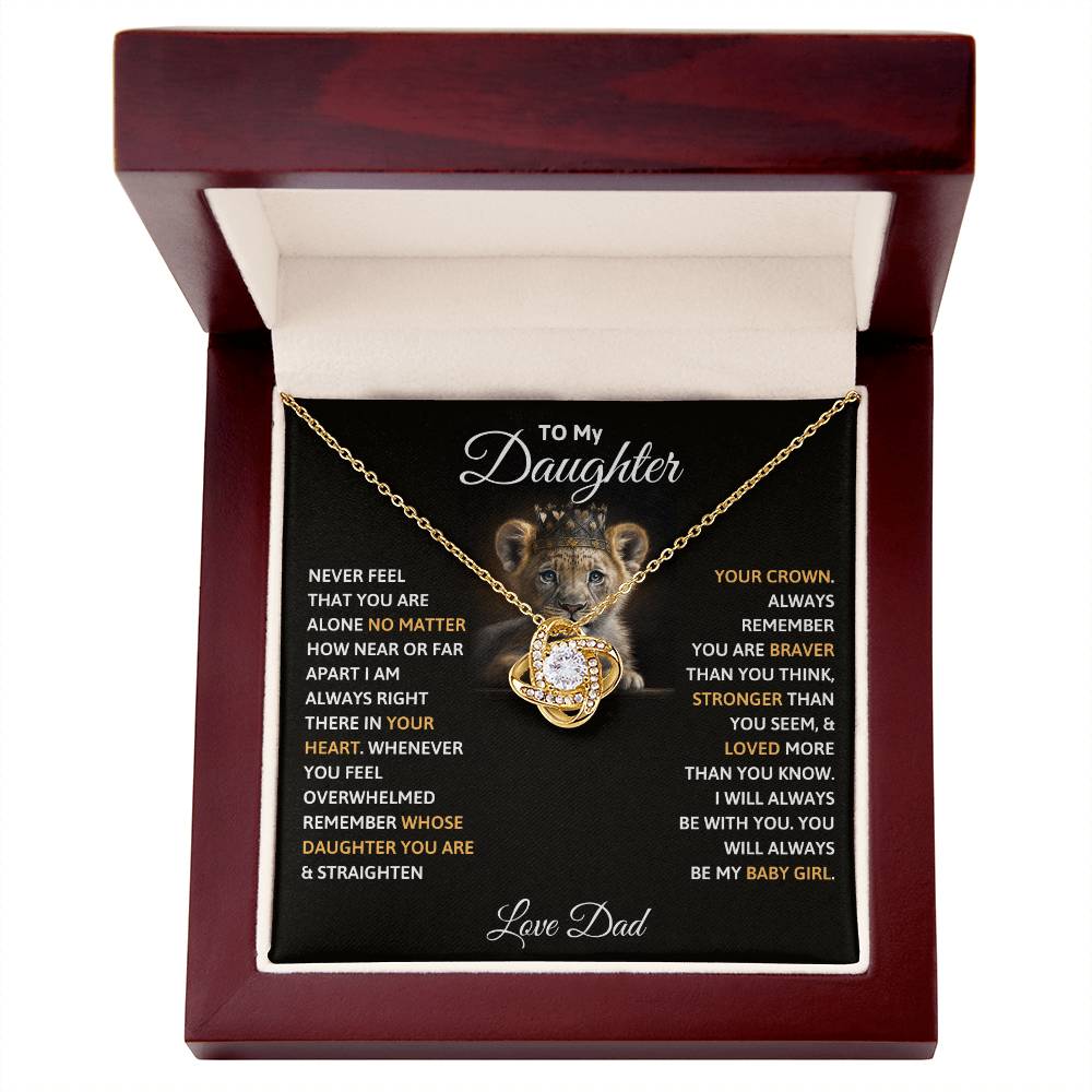 To My Daughter Love Dad Necklace (t25-dd-008)