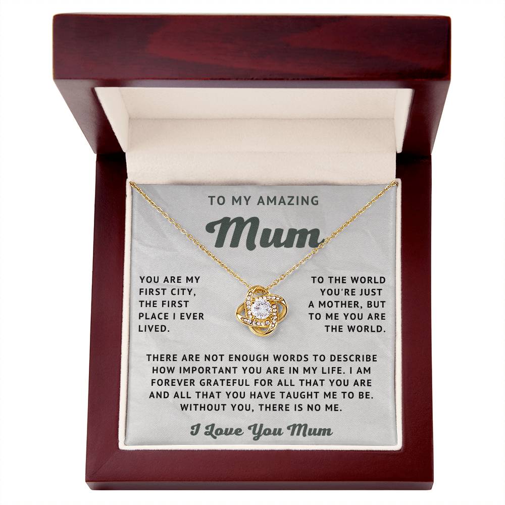 My Amazing Mum Necklace - You Are My First City (m.005.lk)