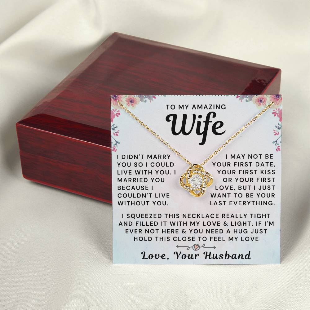 My Amazing Wife Necklace - I Couldn't Live Without You (189.al.006_2)
