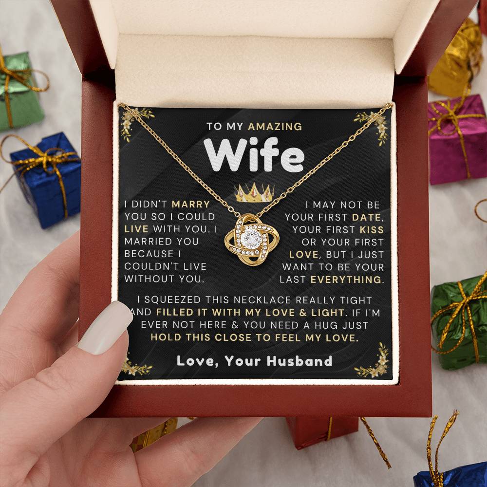 My Amazing Wife Necklace - I Couldn't Live Without You (189.al.006_3)