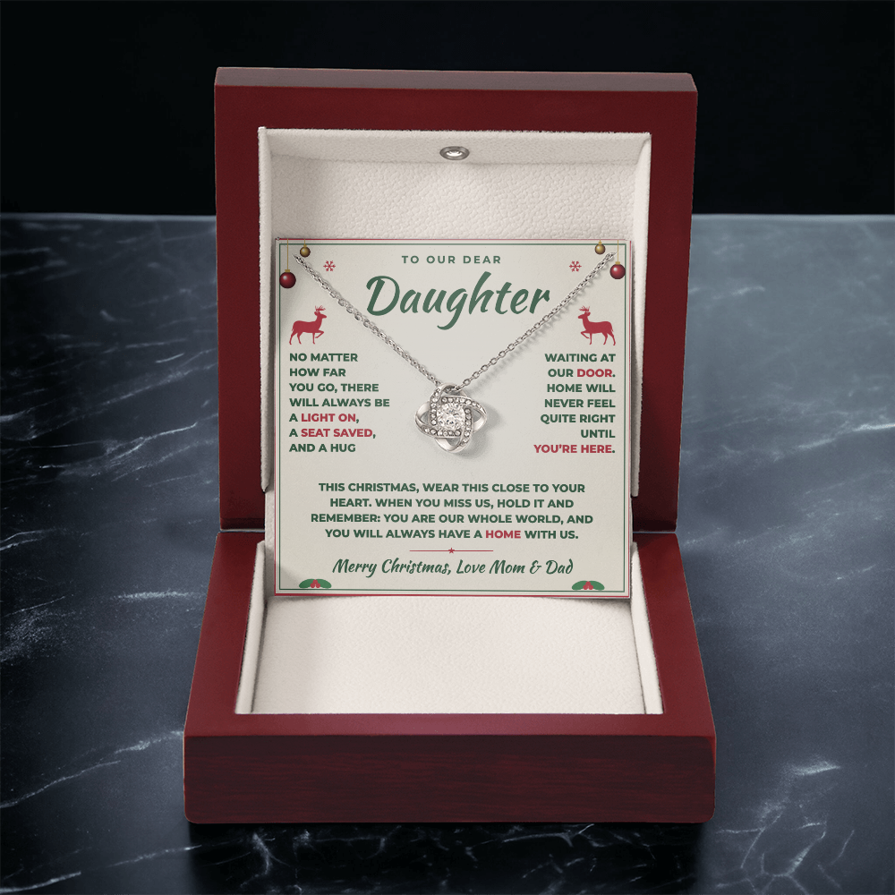 To Our Daughter Christmas Necklace From Mom & Dad – Always a Home With Us (md.home.1.lk)