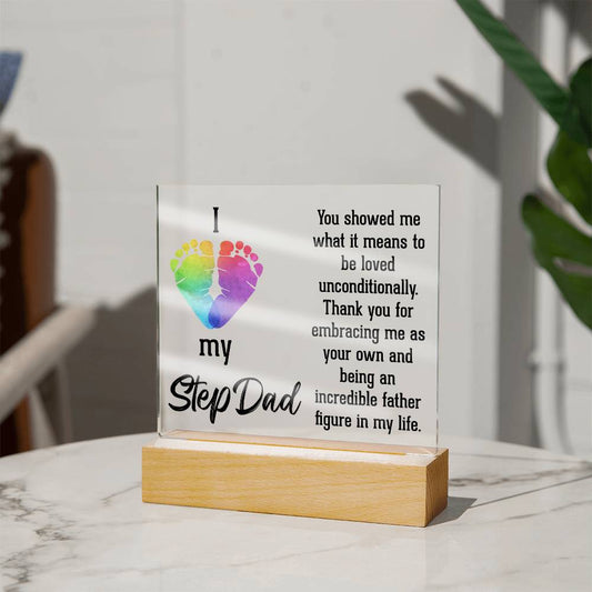 I Love My Step Dad Acrylic Square Design (sd.2.acq)