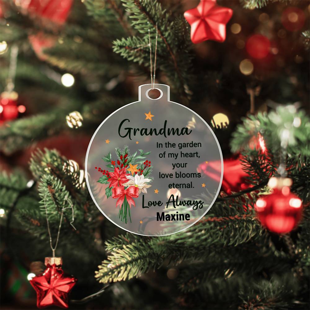 To My Grandma Ornament - Personalize Your Name ⬇️