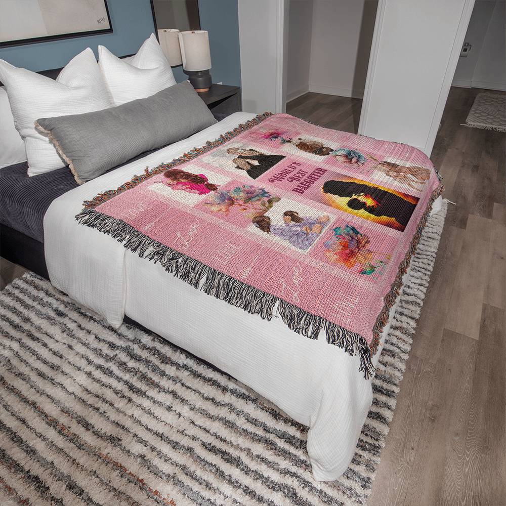 World's Best Daughter Heirloom Woven Blanket