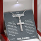 Grandson(s) - Snuggled Right In - Cross Necklace (128.ac.0-1)