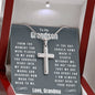 Grandson(s) - Snuggled Right In - Cross Necklace (128.ac.0-2)