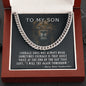 To My Son Cuban Link Chain Necklace (clc.12)