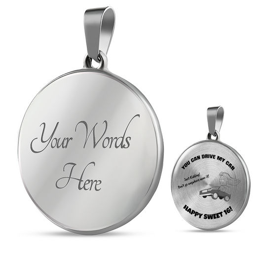 Happy Sweet 16 Daughter Necklace | 16th Birthday Gift for Daughter | New Driver Gift for Daughter | Necklace Mom to Daughter