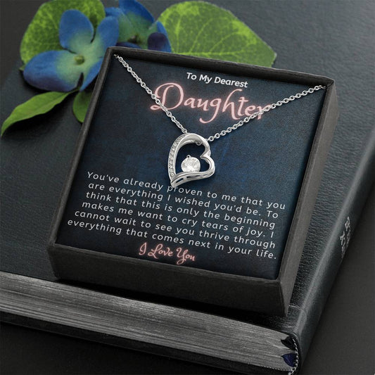 My Dearest Daughter Necklace | Graduation, Birthday, Sweet 16, 21st Birthday