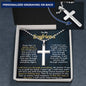 To My Boyfriend - I will never stop loving you - Cross Necklace