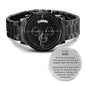 To My Son - Snuggled Right In - Engraved Chronograph Watch
