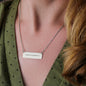 Pet Remembrance Horizontal Bar Coordinates Necklace - If love could have healed you