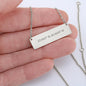 Pet Remembrance Horizontal Bar Coordinates Necklace - If love could have healed you