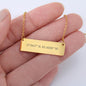 Pet Remembrance Horizontal Bar Coordinates Necklace - If love could have healed you