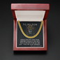 To My Son Cuban Link Chain Necklace (clc.12)