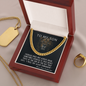 To My Son Cuban Link Chain Necklace (clc.12)