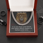 To My Son / Step Son / Foster Son Cuban Link Chain Necklace (clc.8)