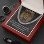 To My Son / Step Son / Foster Son Cuban Link Chain Necklace (clc.8)