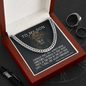 To My Son Cuban Link Chain Necklace (clc.12)