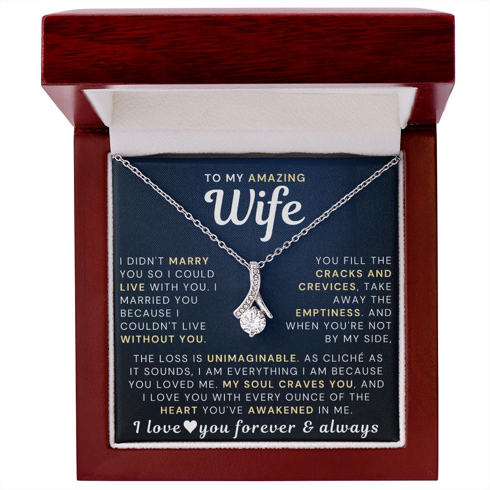 To My Amazing Wife Necklace - With The Heart You've Awakened In Me (189.lk.018)