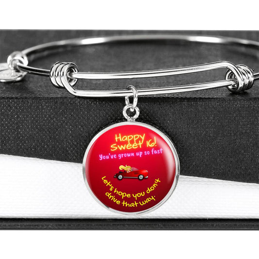 New Driver Gift Bangle | Happy Sweet 16 gift for Daughter | 16th Birthday Gift for Daughter | Happy 16th Birthday Teen Girl | Sweet 16 Bangle Niece