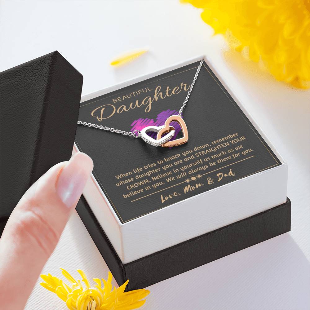 To Our Daughter - Believe in yourself - necklace | Necklace for Daughter | Necklace from Parent to Daughter | Daughter necklace