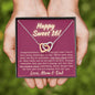 Happy Sweet 16 daughter - face up | 16th Birthday Gift for Daughter - Happy Sweet 16 gift | Necklace for Daughter | Necklace Parents to Daughter