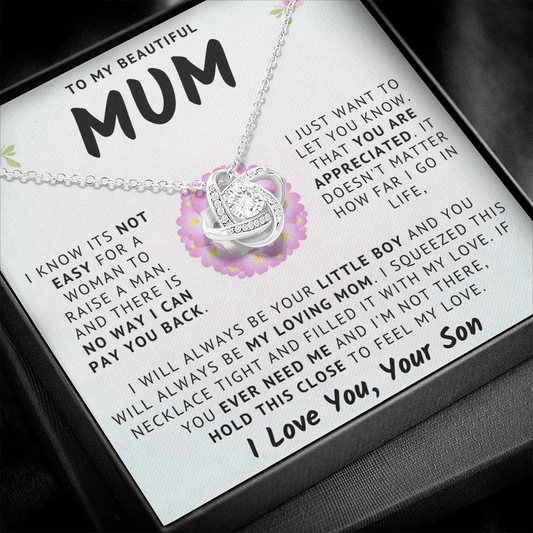 My Beautiful Mum Necklace - Always Your Little Boy (m.011.lk)