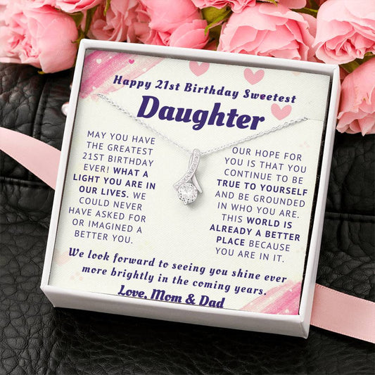 To Our Sweetest Daughter - Happy 21st Birthday Gift - Necklace