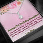 Happy 21st Birthday Gift for Daughter - You are the light - Necklace